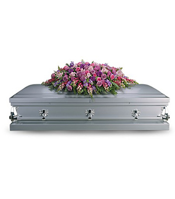 Lavender Tribute Casket Spray